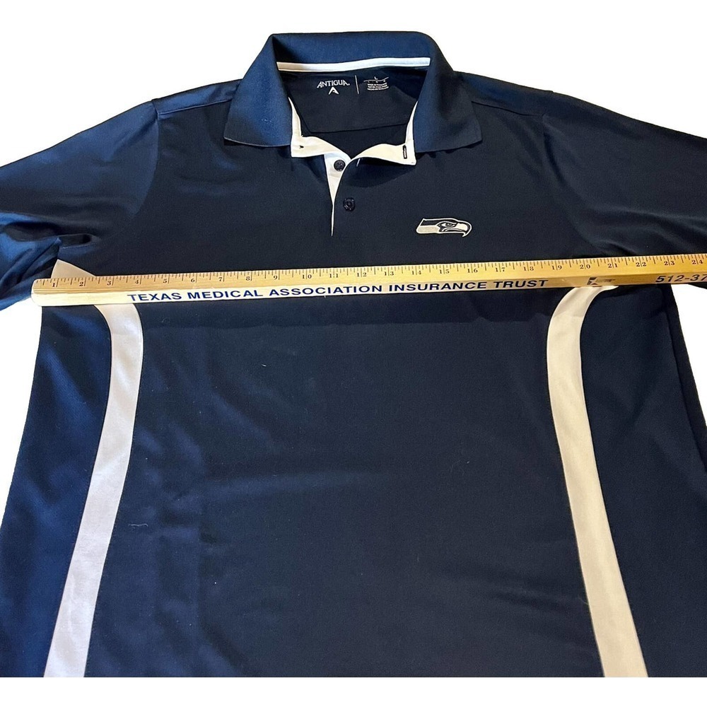 Seattle Seahawks Polo Shirt Mens Large Eagle Logo Football NFL Antigua Mens - Picture 3 of 6
